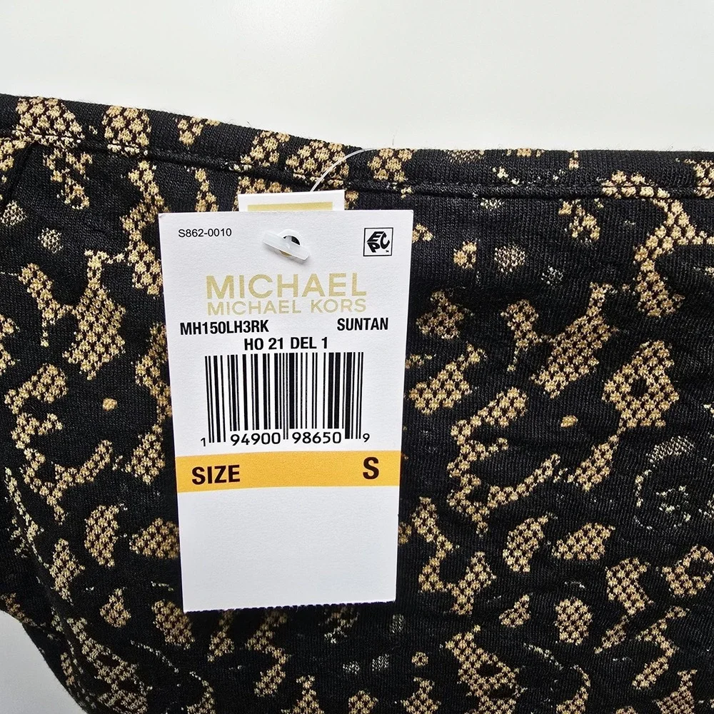 Michael Michael Kors Off Shoulder Top Size S Jacquard Lace Cutout Cap Sleeve NWT